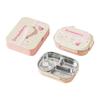 Stainless Steels Meal Preps Container Leak Proof Multiple Compartment Microwaveable Lunch Box For Travel Outdoor Use