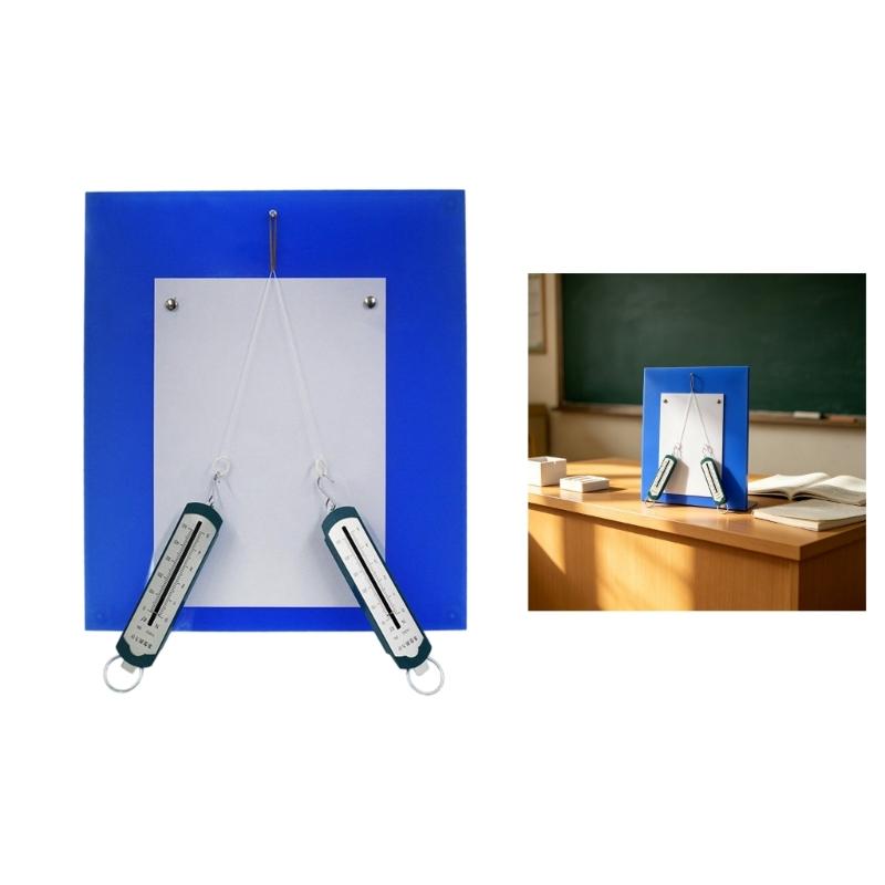 Physics Parallelogram Law Demonstrator Magnetic Force Composition Board with Clear Acrylic Panel and Double Gauges for Classroom Lab Lessons