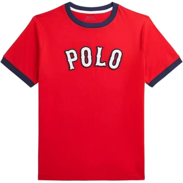 

Polo Ralph Lauren Хлопковый трикотажный джемпер с круглым вырезом и короткими рукавами Детские топы 323964464-001 M