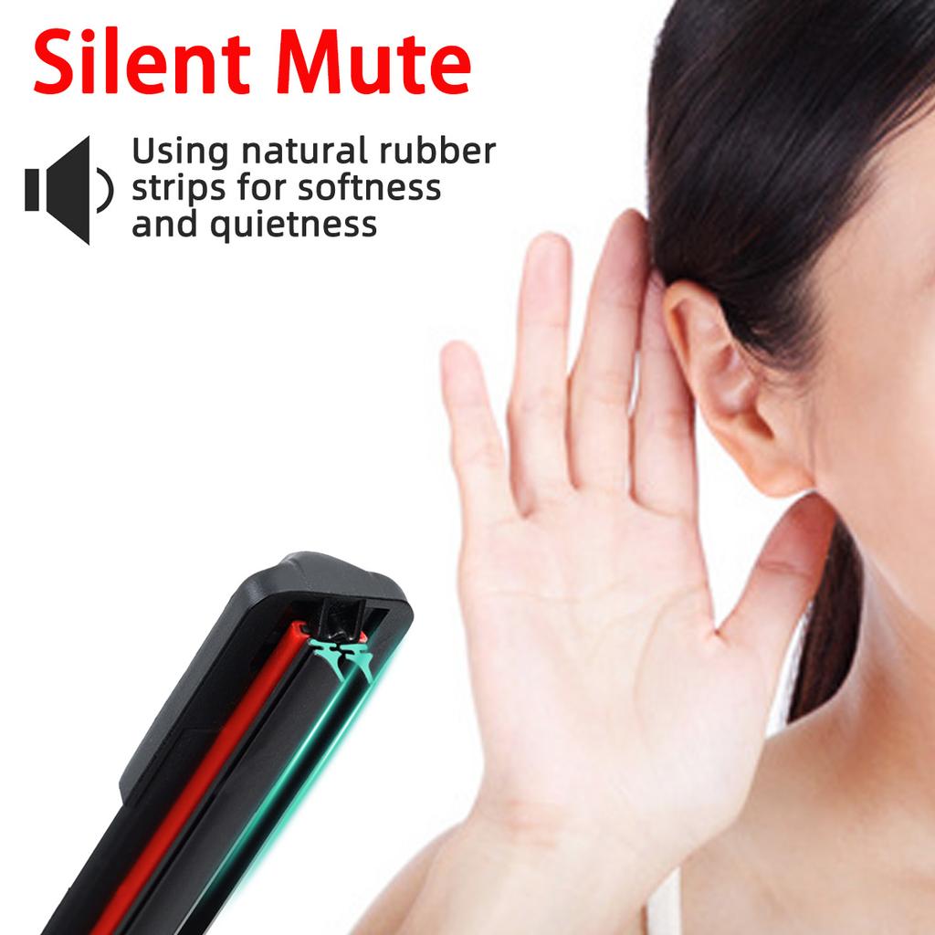 Car Windshield Wipers With Dual Rubber Strips And Universal J/U-Shaped Natural Rubber Strips 14"16"18"19"20"21"22"24"26"
