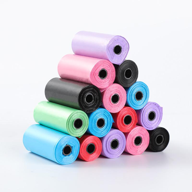 20 Single-color Pet Garbage Bags Per Roll, A Portable Cleaning Tool for Cats and Dogs