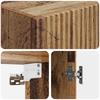 2 Piece Cabinet Set Reclaimed Wood Look 66 x 34.5 x 90 cm Particleboard