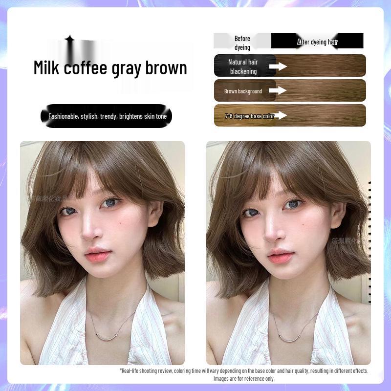 

Фарба для волосся Лічі Браун - Рослинний крем для домашнього використання, підходить для чоловіків та жінок, популярний колір 2026 року. 4 boxes, includes dye tools + 4 hair masks