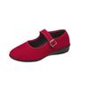 Single Strap Buckle Flat Low Heel Round Toe Women Office Shoes