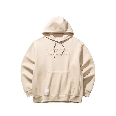 Anta Lettered Hooded Pullover Sweatshirt Men Tops Almond-Coffee 152517735-1