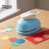 Portable Craft Punch Hexagon Paper for Crafts, Professional Hole Puncher, Scrapbook Handheld Shape Puncher DIY Arts Cardboard, Greeting Cards Metal
