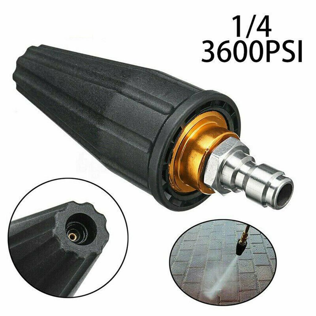 Pressure Washer Tips Nozzle 4000 PSI Rotating Pressure Washer Nozzle 1/4 '' Connect Quickly for Cleaning Surface