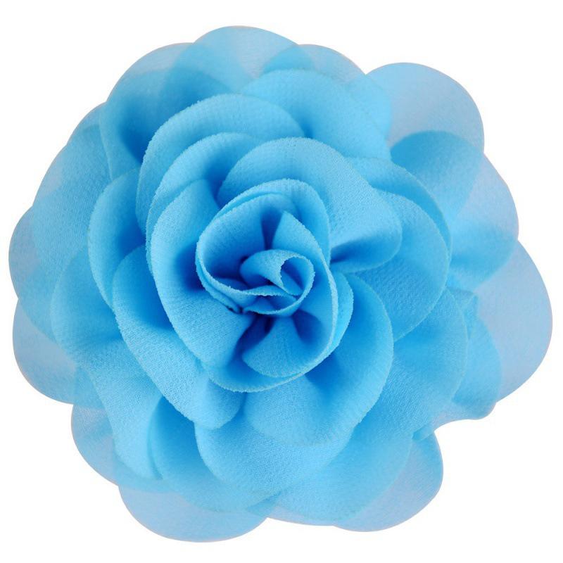 8cm Handmade Pearl Chiffon Rose Flower for Shoes, Hats, Clothing, and Headwear Accessories