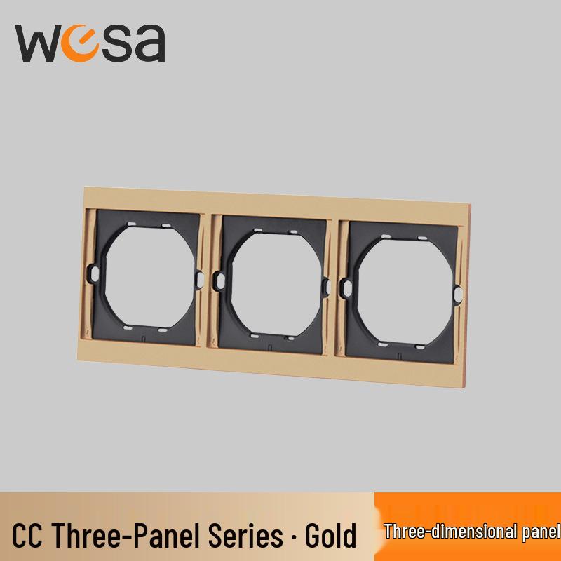 European Standard Flame Retardant Multi-Socket Wall Panel with Switch