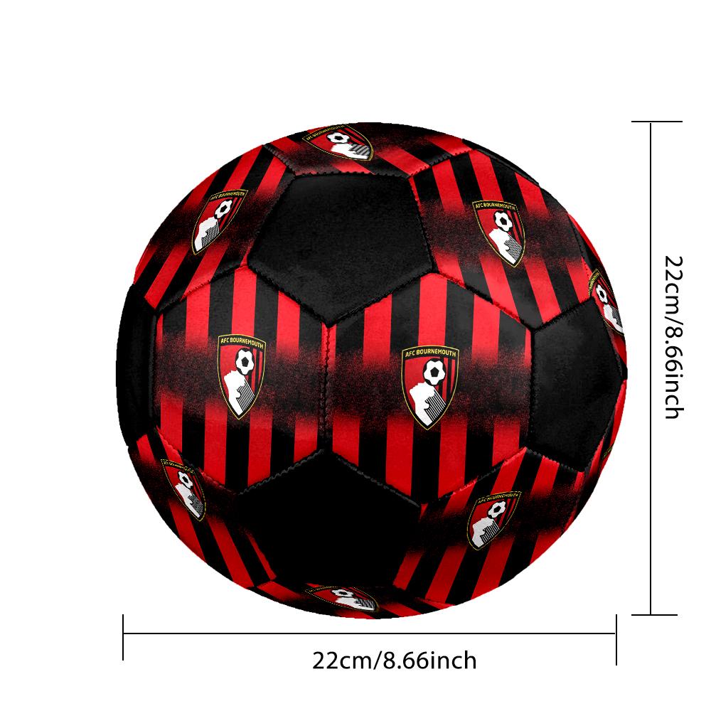 SIZE 5 AFC Bournemouth Soccer Ball Colorful All Ages Machine Stitched PVC Competition Ready Durable High-Bounce
