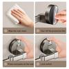 Free Punch Kitchen Vacuum Suction Cup Hanging Storage Hook Aluminum Alloy Storage Rack Spatula Drain Rack