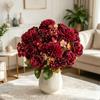 Artificial Flowers Silk Ball Chrysanthemum Peony Home Room Wedding Bridal Bouquet Decora Festival Outdoor Yard Garden DIY Gifts