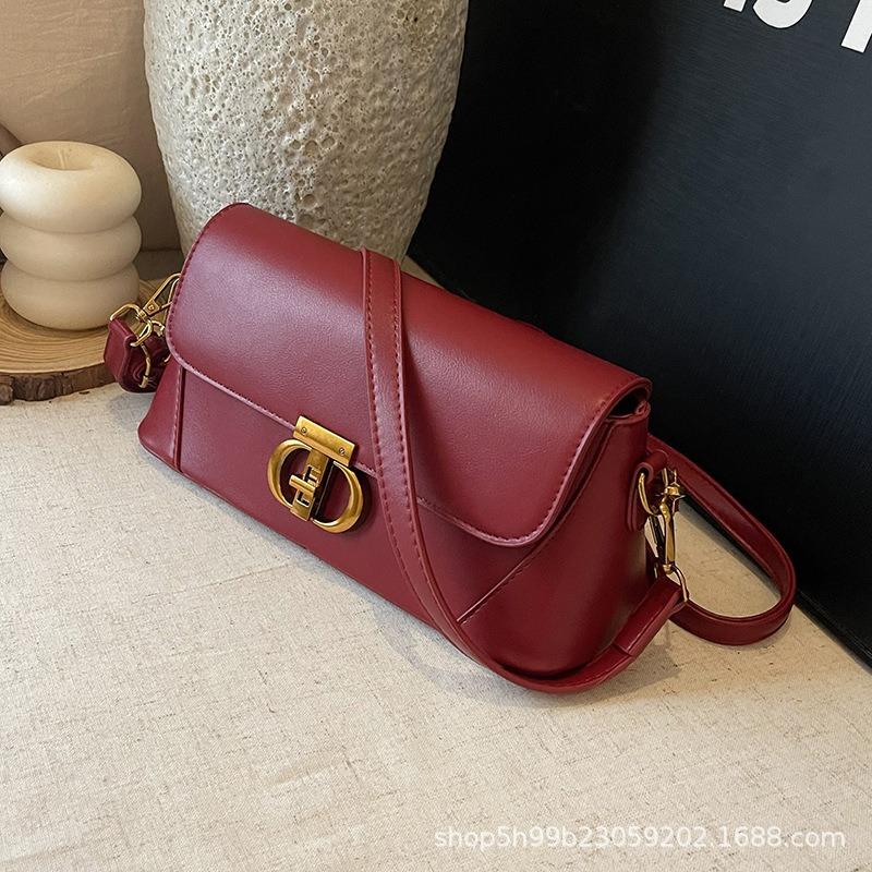Autumn New Fashion Baguette Bag Women's Texture Trend Women's Hand Armpit Bag Crossbody Shoulder Bag