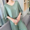 Korean Style V-Neck Batwing Sleeve Loose Top for Autumn and Spring