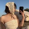 Sweet Cotton Linen Hair Band Y2K Bohemia Bandana Headwear Floral Lace Hair Scarf  Women