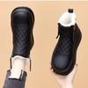 New Winter Soft Leather Snow Boots Women's Waterproof Thickened Flat-bottomed Short Boots Non-slip Warm Large Cotton Women's Boots