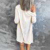 Moda damska Odzież na wiosnę i jesień Jednolity kolor, długi rękaw, otwarty sweter z przodu Casual Plus Size Płaszcz Damska luźna bluzka