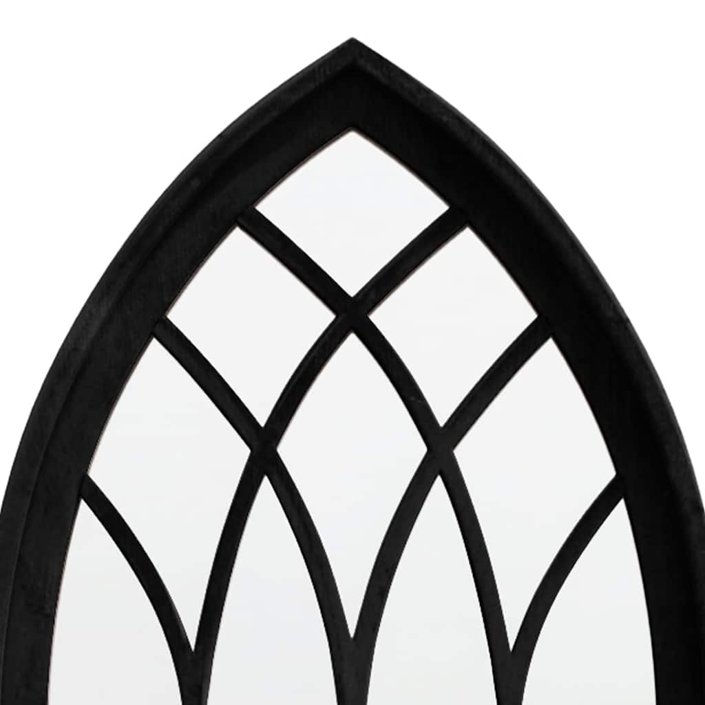 Garden Mirror Black 70x30 cm Iron
