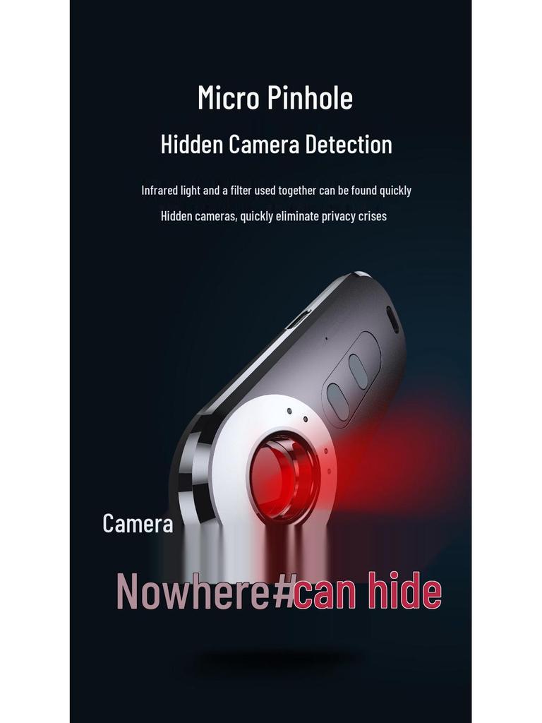 Portable Wireless Camera and Listening Device Detector with Infrared for Anti-Spying in Hotels