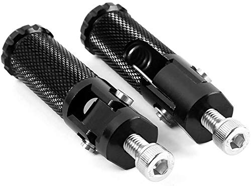 Szmsmy Motorcycle CNC Universal Footrest Footrest Foldable Footpegs Set (Black)