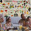 101 Pcs Kwanzaa Window Stickers Clings Kwanzaa Wall Decorations Decals Vinyl Kinara Candles Wall Stickers n n Candles Festival Holiday Party Decor