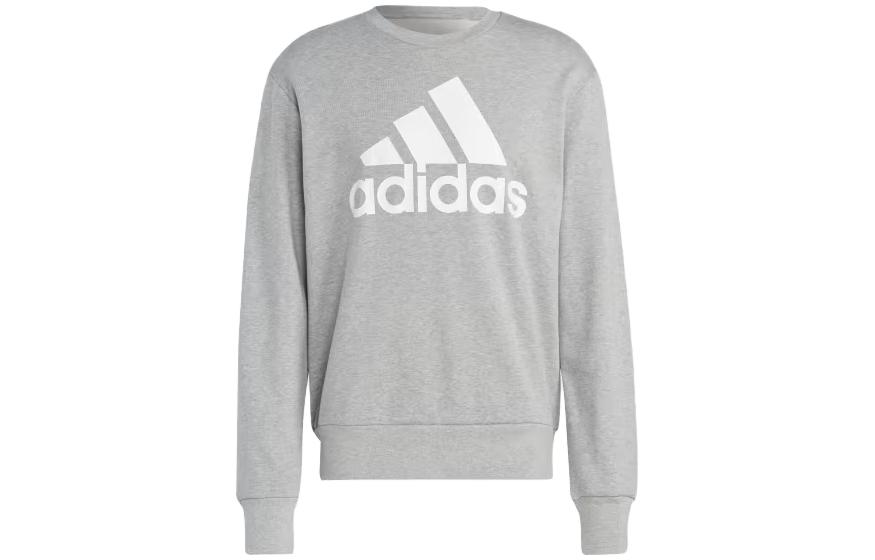 Adidas Sweatshirts Men s Gray Crew Neck Moderate Regular Gray|M