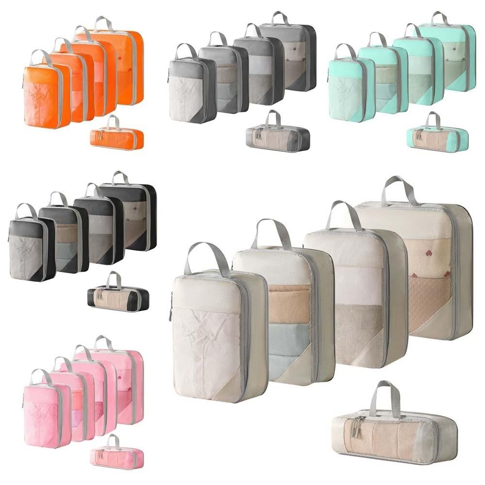 5Pcs Mesh Surface Waterproof Travel Organizer Bag 5 in 1 Set Toiletries Bag  Home