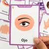 Spanish Body Parts Flashcards, Vocabulary Learning Cards for and Homeschool Practice
