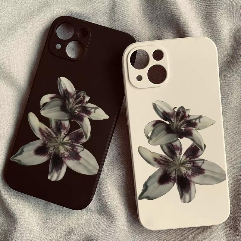 Lily Orchid Flower Print Phone Case For IPhone 17 Air 16 e 15 14 13 12 11 Pro Max Plus Mini SE 2020 2022