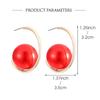 Fashion Imitation Pearl+Iron Imitation Pearl Earrings Exaggerated Geometric Charms Dangler Ear Studs Women Girls