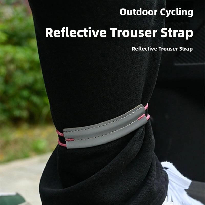 Reflective Cycling Pant Strap Reflective Cycling Trousers Band Safety Bicycles Ankle Band Pant Leg Cuffs Wrap Strap