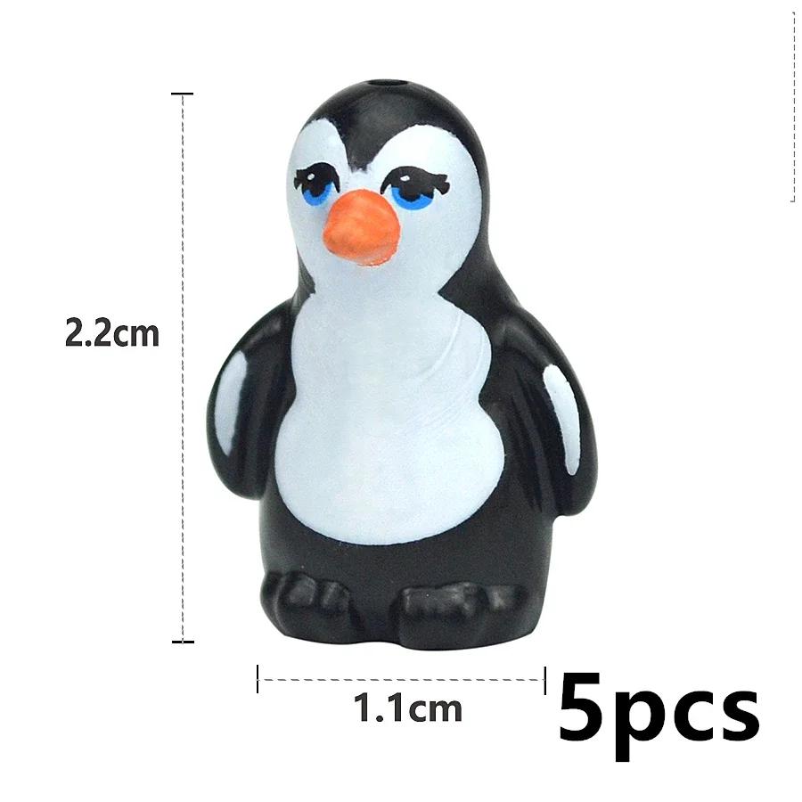 MOC Blocuri de Construcție Animale Particule Mici Scenă Tigru Oaie Rață Cal Balene Model Educațional Zoo Asamblat Cadou DIY Cărămizi Jucărie