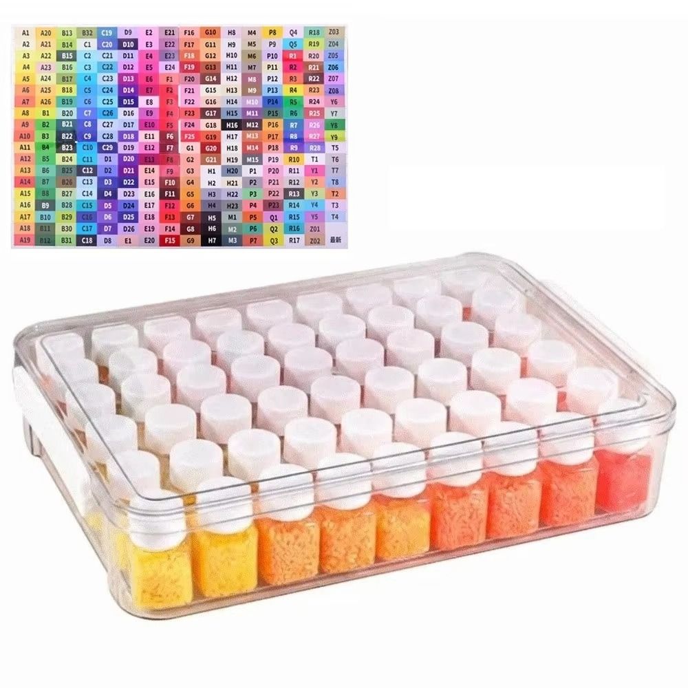 Large Capacity Perler Bead Packaging Box Transparent Bead Storage Bottle  Home Organization Tools