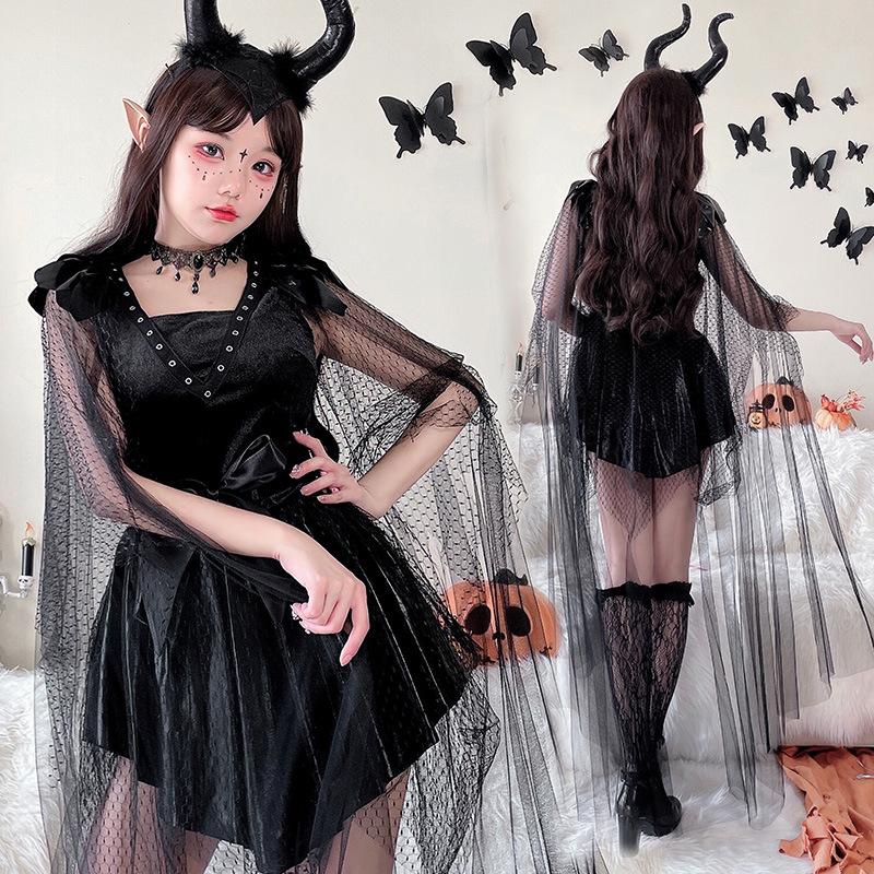 Halloween adult cosplay costume Bull Demon Queen costume little devil bat dark beautiful girl cos costume