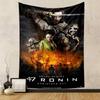 47 Ronin Tapestry Wall Hanging, Keanu Reeves Samurai Art, Epic Movie Wall Decor for Bedroom Man Cave