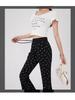 2024 Women's High-Waisted Bowknot Flared Casual Pants - New Summer Loose Slim Wide-Leg Style