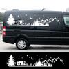 Creative Camping Forest Landscape Mountain Sticker Decor For Camper Van SUV Motorhome Caravan RV Decor Decal Auto Accessories
