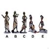 African Lady Figurine Tribal Women Statue Exotic Ornaments for Living Room