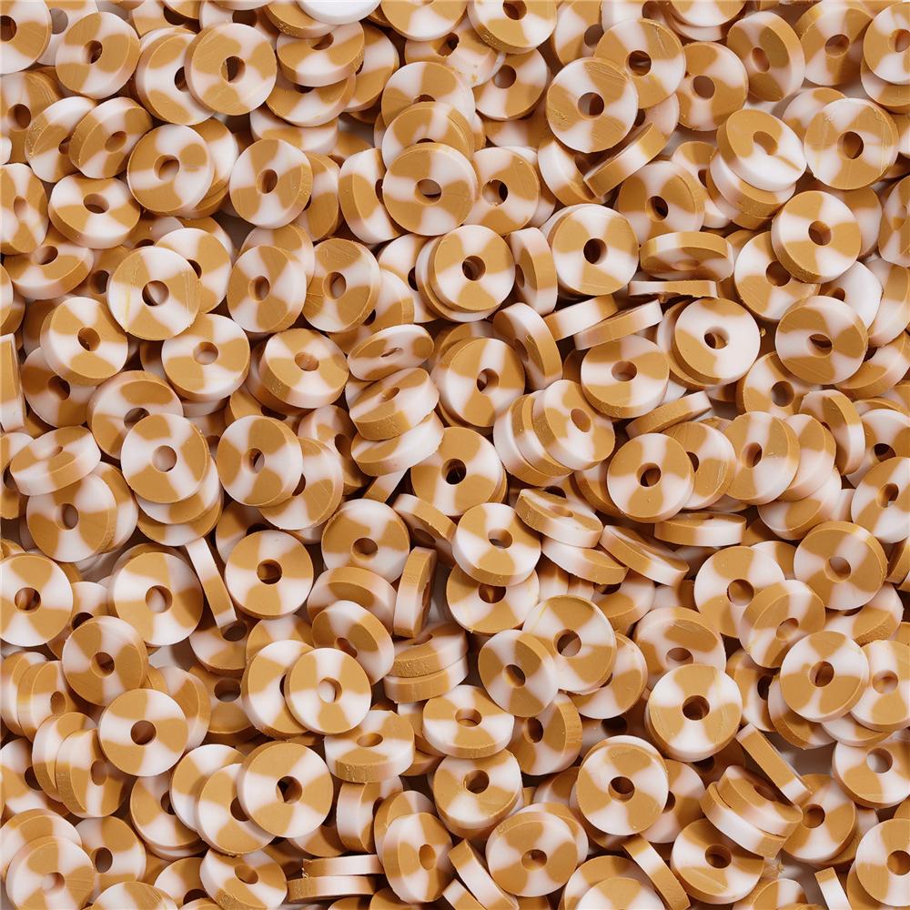 350pcs 6mm Flat Round Polymer Clay Beads Loose Spacer Beads for Jewelry Making DIY Needlework Bracelet Necklace Accessories