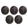 5 Sets Screw Back Button 30mm Round Shape Antique Bronze Black Turquoise Conchos with 4.5mm Screws F