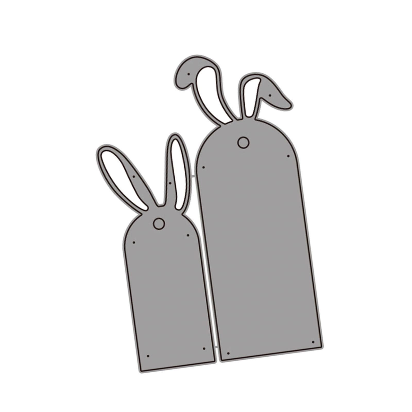 

Easter Rabbits Tag Metal Die Cuts Carbon Steel Cutting Dies Stencils for Card Making Scrapbooking Decorations A