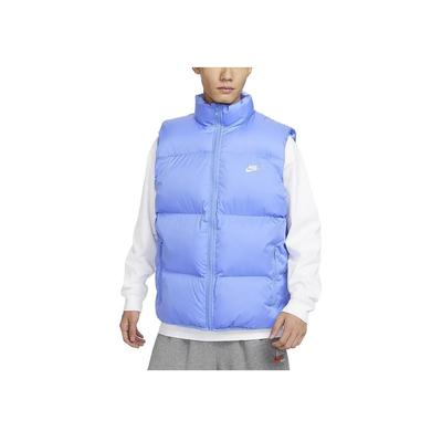 Abbigliamento sportivo Tinta unita Collo alto Zip Gilet casual da uomo Gilet Blu polare FB7374-450