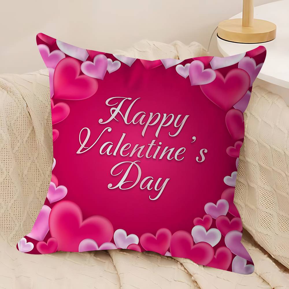Valentines Day Pillowcase Toon Gift Cushion Cover Bedroom Home Sofa Chair Seat Decor Pillow Case