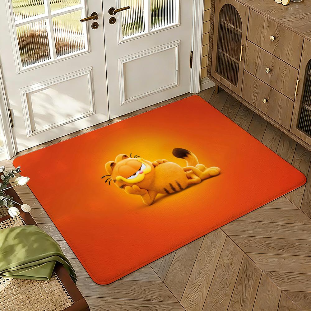 Gar-fieldS Floor Mat Soft Thickened Absorbent Non-Slip Bedroom Living Room Door Mat Home Decor Flannel Rugs