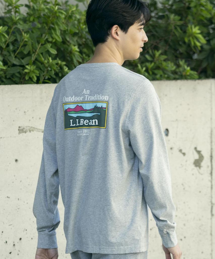[L.L.Bean] Men's Japan Fit Carefree Unshrinkable Tee, Long Sleeve, Size M, Black 1000285976