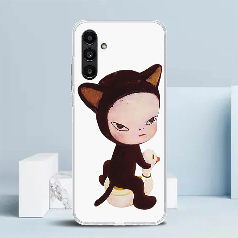 Y-Yoshitomo Nara Cover for Samsung Galaxy A17 A37 A57 A16 A26 A36 A56 A15 A14 A55 Phone Case A13 A53 A25 A35 A24 A34 A23 A33 Gal