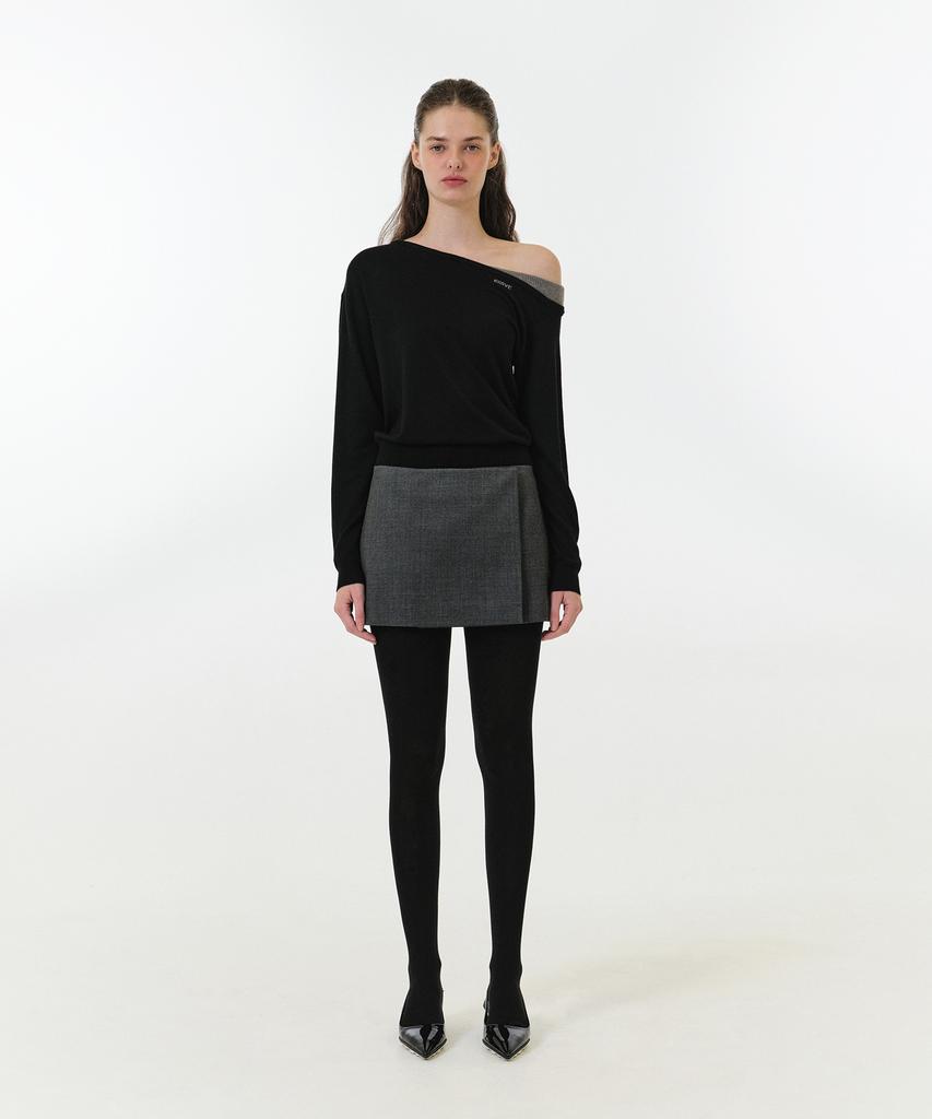 Grove Mercy Wrap Skirt (Charcoal)