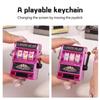 Fruit Slot Machine Keychain Mini Casino Lucky Jackpot Bag Charm Stress Reliever Novelty Gift For Kids Adults  Funny Toy