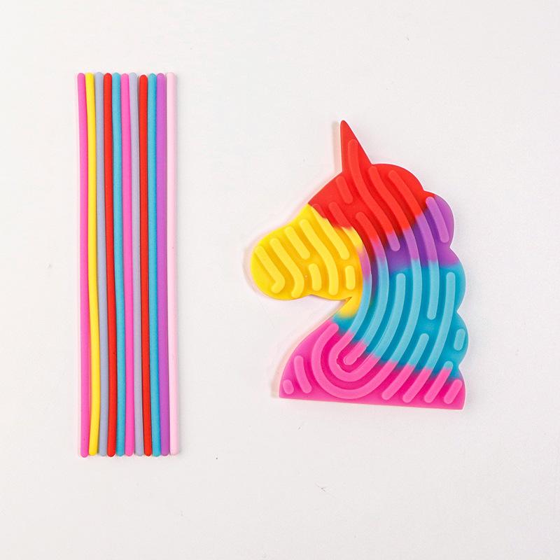 Children's Early Education Educational Toys Silicone Sensory Decompression Board Portable Silicone Board Decompression Toy Press