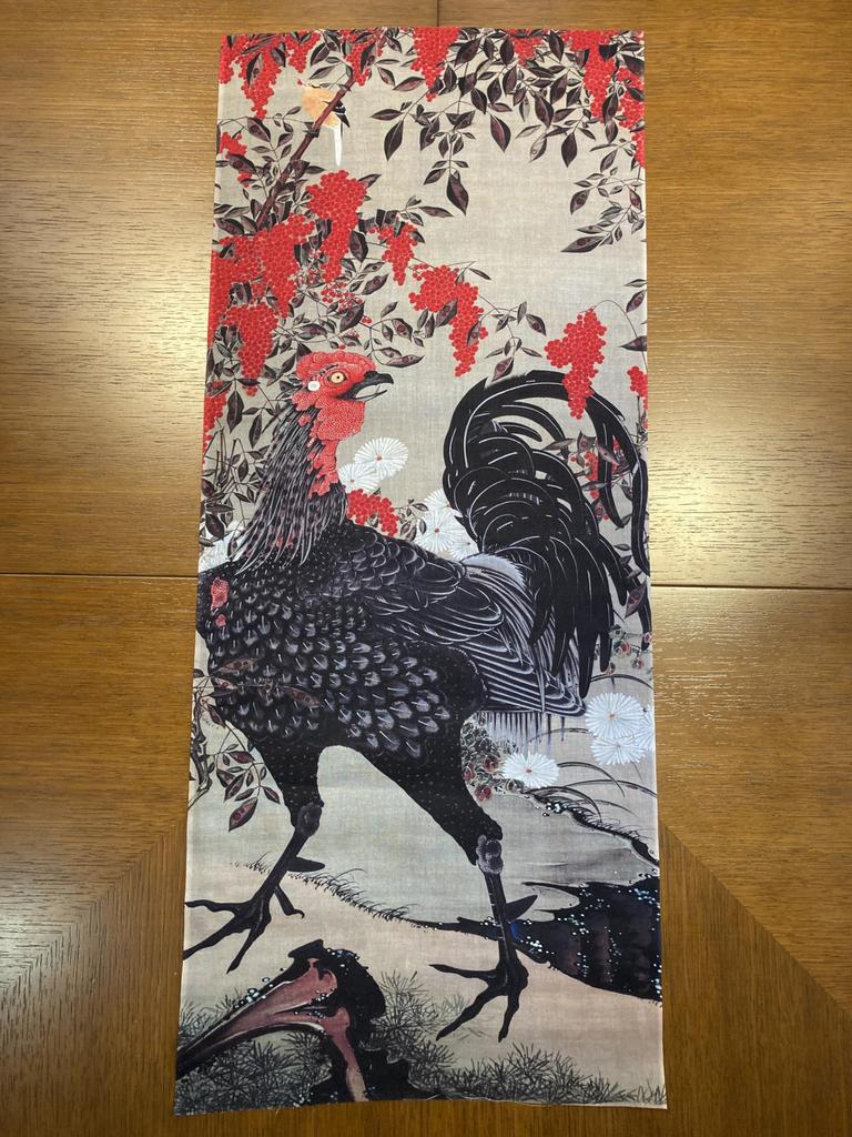 Tenugui (hand Towel) by Ito Jakuchu, Southern Rooster